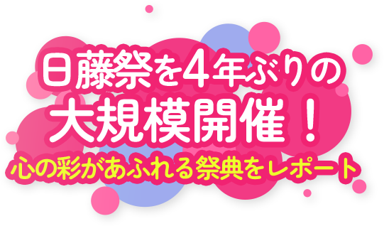 日藤祭を4年ぶりの大規模開催！心の彩があふれる祭典をレポート