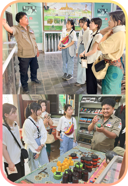 地雷博物館にてアキラー氏より直接地雷について説明を受けました