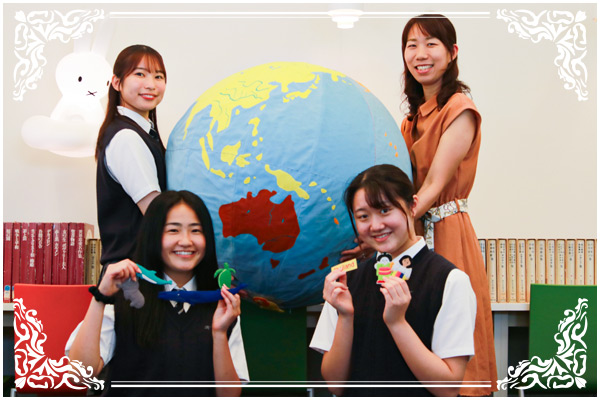 白鵬女子の生徒と先生