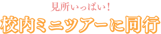見所いっぱい!校内ミニツアーに同行