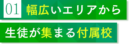 01 幅広いエリアから生徒が集まる付属校