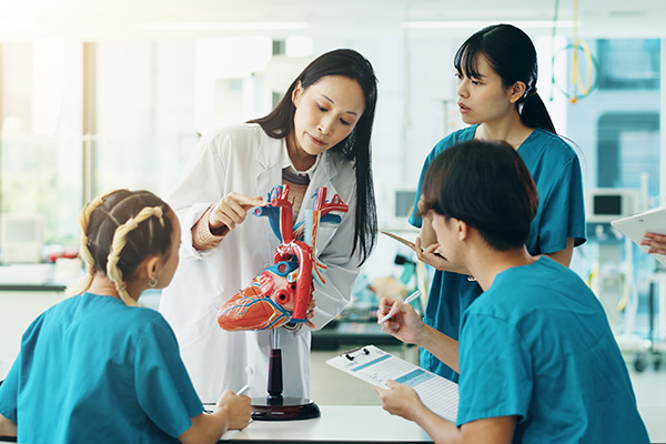 研修中の医大生イメージ写真